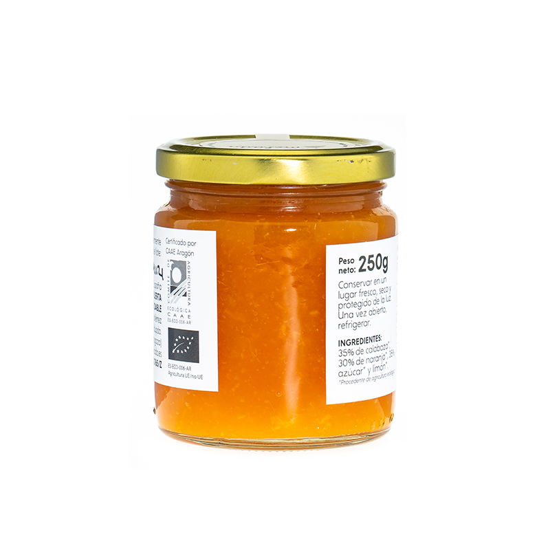 Mermelada de calabaza y naranja 250gr. Bio. (Movera. Zaragoza)