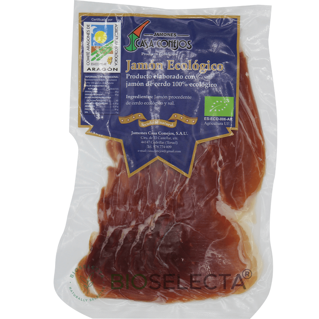 Jamón ecológico en lonchas 100gr. Bio. (Cedrillas, Teruel)