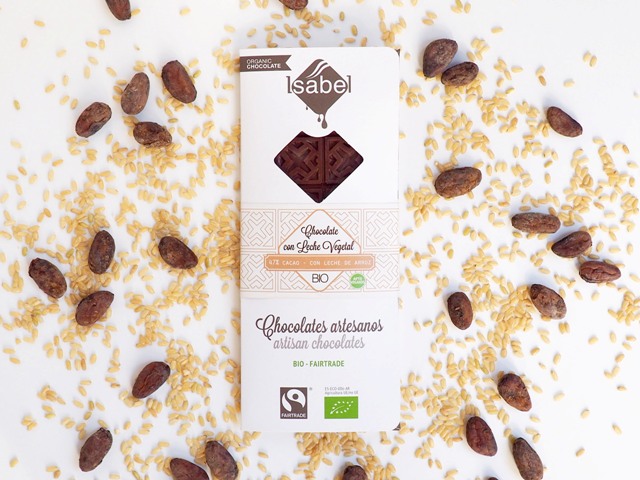 Tableta chocolate con leche y petazetas 80gr Bio (Alcorisa, Teruel)