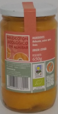 Melocotón en almibar 650 gr (Valdeltormo, Teruel)