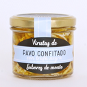 Virutas de pavo confitado con trufa negra. 130 ml.