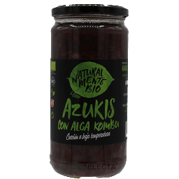 Conserva de azukis con alga kombu 660gr. Bio. (Ráfales, Teruel)