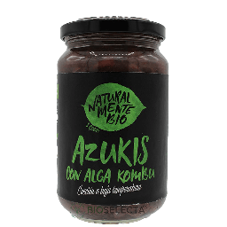 Conserva de azukis con alga kombu 350gr. Bio. (Ráfales, Teruel)