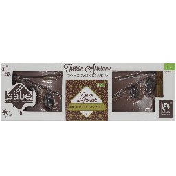 [010508.036] Turrón artesano - trufa de chocolate 73% cacao y aceite de oliva virgen extra 200gr. Bio. (Alcorisa, Teruel)