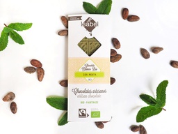 [010610.020] Tableta chocolate blanco con menta piperita 80 grs. Bio (Alcorisa-Teruel)