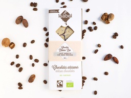 [010610.021] Tableta chocolate blanco café arábica y nuez moscada 80gr. Bio. (Alcorisa, Teruel)