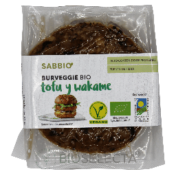 Hamburguesa tofu y wakame 160gr. Sabbio Burgerveggie. Bio. (Ahimsa. Biosurya)