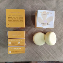 Champu sólido ecológico Lemon Tree &quot;Cabellos secos&quot;. Pastilla 70 gr. (Alfamén. Zaragoza)